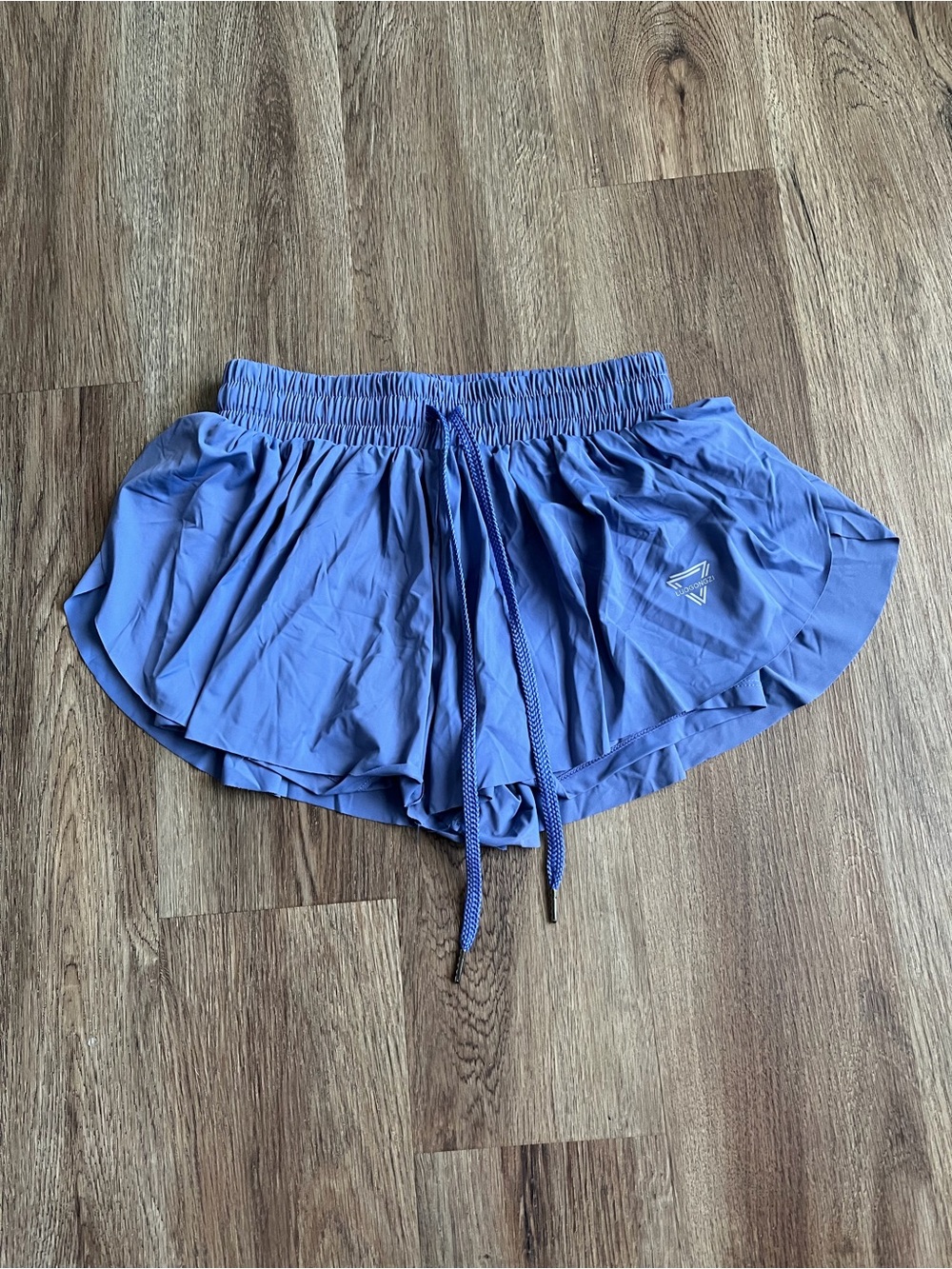 GUC Luogongzi 2-in-1 Flowy Running Short - blueberry